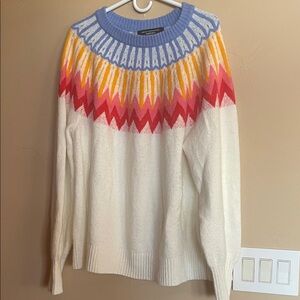 French Connection Multicolor Zigzag Sweater, very soft. XXL